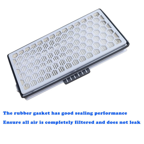 Your Go To Replacement Filter For Miele Vacuum Cleaners Fits C2 C3 S4 S5 S6 S8 Series AirClean H13 Filtration 0.3 Micron Captures 99.95 Percent Extends Vacuum Life 2 Pack showing gasket detail