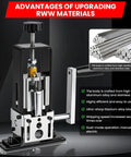 Dual Drive Wire Stripper Machine with Electric and Hand Crank, high-quality aluminum and stainless steel materials, 8.2in x 4.7in