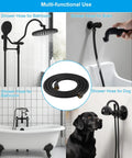 All Metal Shower Hose 90 Inch Stainless Steel Extra Long Replacement No Twist Flexible Bathroom Handheld Shower Hose Extension With Brass Insert And Nut Oil Rubbed Bronze Finish in multi-use settings for bathroom, bidet, and pet showers.