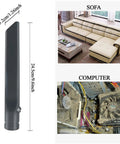 Must Have All In One Vacuum Attachment Kit With Flexible Crevice Tool for sofa and computer cleaning, black, 24.5cm