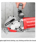 Heavy Duty Powerhouse Electric Wall Cutting Saw With Laser Aiming 5500W Concrete Chaser 6500RPM, equipped for precise brick cutting.