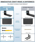 Comparison of our heavy duty 6 by 4 inch shelf brackets with others, highlighting thickness, surface treatment, and hardware differences