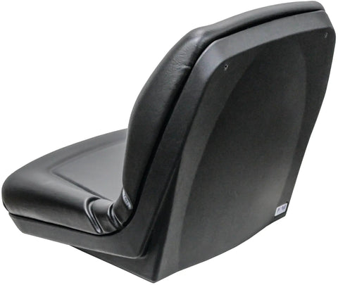 KM 225 Black Vinyl 19 Inch Bucket Seat for Mowers Gators Skid Steers Compact Utility Tractors Rollers Trenchers UTVs and More