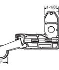 Corner Bracket Assembly With Stainless Steel Wheel Roller For Sliding Patio Screen Doors Beefy Heavy Duty Iron Alloy Wheel Nylon Option Quick Install Smooth Glide Repair Kit For Patio Glass Doors, 1 in wheel, 3 in bracket