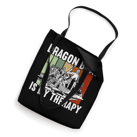 Racing Themed Tote Bag For Dragon Boat Teams And Coaches, Lightweight Polyester Canvas With Dual 14 Inch Black Webbing Handles
