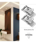 10 Pack Downlight Retaining Clips and Retrofit Light Securing Clamps for Recessed Fixtures, heavy-duty metal spring clips image