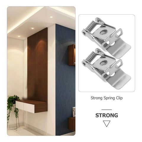 10 Pack Downlight Retaining Clips and Retrofit Light Securing Clamps for Recessed Fixtures, heavy-duty metal spring clips image