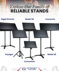 Durable Sheet Music Stand For Musicians Pro Grade 48 Symphony Model Adjustable Height From 26 To 48 Inches Built To Last