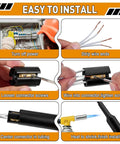 Instructions for using Underground Wire Splice Kit For 14 To 3 And 8 To 3 UF Cables Direct Burial Waterproof Splice Kit with connectors.