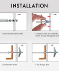 Installation guide for 60 Pcs One Quarter Inch Zinc Plated Steel Round Head Toggle Bolts With Wing Nuts For Hanging Heavy Items On Drywall Durable Carbon Steel Construction Rust Resistant For Quick Secure Installations.