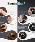How to use One Inch Self Adhesive Caster Wheels Four Pack Smooth Appliance Sliders with step-by-step illustrations.