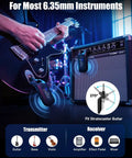 Music performance using 5.8GHz Wireless Guitar System For Electric Guitars And Bass With Crystal Clear Audio And Anti Interference