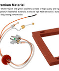 Pilot and igniter replacement kit with copper tubing, brass fittings, and orange/white wires for natural gas water heater