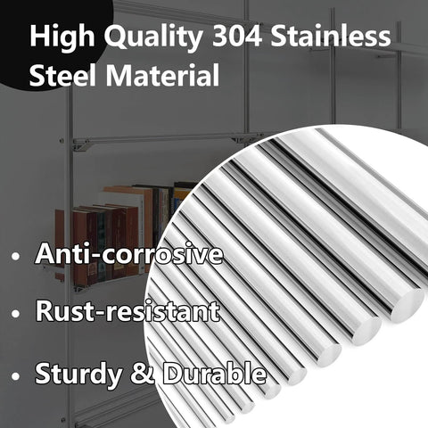 High quality 3/4 in 304 stainless steel rods, rust-resistant and durable, ideal for DIY projects and metalworking.