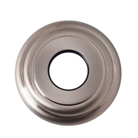 Decorative flange for Heavy Duty Half Inch IPS Ceiling Shower Arm 36 Inch Length With Flange Satin Nickel Finish Brass Construction
