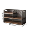 Industrial Style Iron Tabletop Bookshelf With Density Board Open Organizer Shelf For Living Room Or Office Space Saver