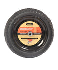 No Flat Universal Fit Wheelbarrow Tire And Wheel Assembly With Adapter Kit, 14.5 Inch Solid Polyurethane Foam, front view