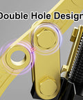 Close-up of the adjustable double hole design of the Shop Ready Heavy Duty Adjustable Bearing Puller Tool.