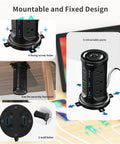 12 Outlets Tower Power Strip Surge Protector With 3 USB Ports Six And A Half Feet Cord Wall Mountable Design