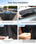Baby Car Window Shades With UV Block And 99 Percent Sun Protection, Easy Install Universal Fit Back Seat Sun Shade instruction guide