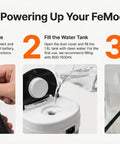 Tutorial steps for Pro Two In One Steam Cleaner Mop With Large Tank For Sixty Min Run And Fifteen Sec Warm Up.