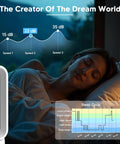 Woman sleeping with Replacement 360 Degree Pure Cool Filter For DP04 TP04 HP04 TP05 DP05 Air Purifier in background