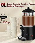 Pro Grade Commercial Hot Chocolate Machine And Beverage Warmer 10L Stainless Steel Dispenser With Precise Temperature Control
