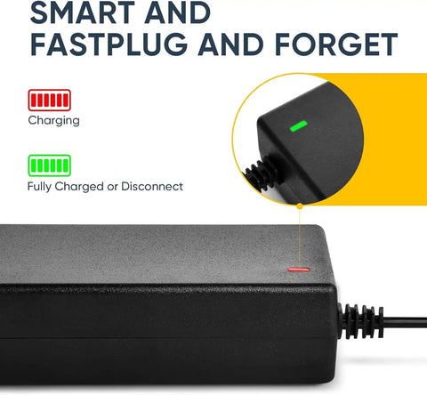 Charging light status on 24V 2A Battery Charger For Mobility Scooters And Power Chairs With 3 Pin XLR Connector