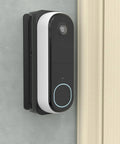 Adjustable Doorbell Mount For Arlo Video Doorbell 2K 2nd Gen Wedge Kit With 0 To 45 Degree Tilt Left Or Right Adjustment Wire Free Or Wired Compatible Easy Install For Precise Angles And Better Front Door Surveillance installed on wall.
