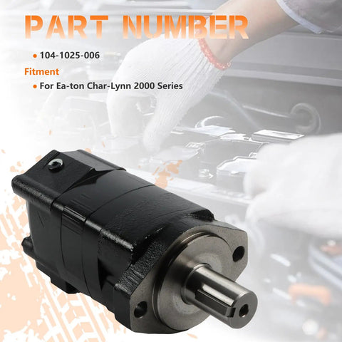 Beefy Heavy Duty Industrial Grade Hydraulic Gerotor Motor 1041025006 1041025 For Eaton Char Lynn 2000 Series Replacement Part With CW CCW Shaft Engineered For Long Life And OEM Quality