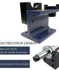 BT40 CNC Tool Holder With Locking Fixture And Aluminum Clamp Seat Universal Lathe Tool Holder For Horizontal And Vertical Use Tightening Base Versatile CNC Lathe Fixture, blue steel mount