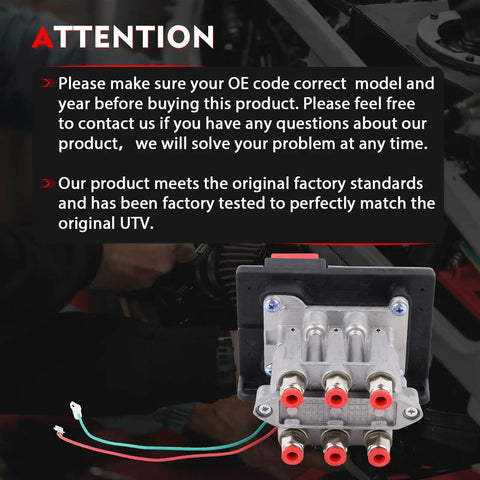 Power Take Off PTO Hoist Control Valve With Air Shift And Light Switch Push To Connect shown with connectors and wires