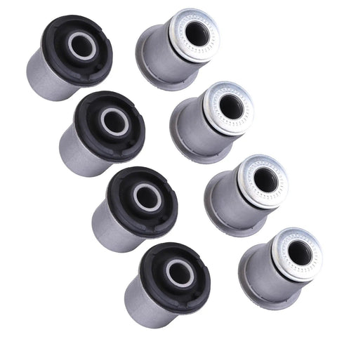 Beefed Up Front Upper And Lower Control Arm Bushings Kit For Toyota Tacoma 1995 2004 And 4Runner 1995 2002 Quiet Ride Less Vibration Smoother Handling Easy Bolt On Install Durable Elastomer Bushings, 8-piece front suspension bushings