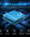 Ride Ready 500W Car Power Inverter Converts 12V DC To 110V AC With Dual USB Ports showing protection features on a circuit board.