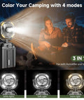 Rechargeable 9 Inch Misting Fan With Auto Swivel For Outdoor Chill, 25000mAh USB Battery Power Bank, 4 Mist Modes