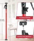 Heavy Duty Cabinet Jacks Support Poles, 4 Pack Telescopic Drywall Lift Assist Tools, adjustable 54-117 inch support pole for cabinets.