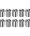 10 Pack Slick Ball Point Spring Plungers 304 Stainless Steel Ball Catch Latches For Cabinet Hardware And Garage Builds No Sweat Setup Heavy Duty Grip Top Shelf Quality Parts displayed in a row.