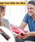 Man receiving gift with a One Half Inch Drive Ratchet Socket Set With Ten Sockets shown in the bottom left corner.