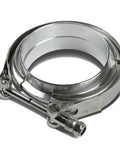 3.5 Inch ID Stainless Steel V Band Clamp Kit With Aluminum Flanges And 10 Mm Lock Bolt Bolt On Ready Universal Fit On 3.5 Inch OD Tubing