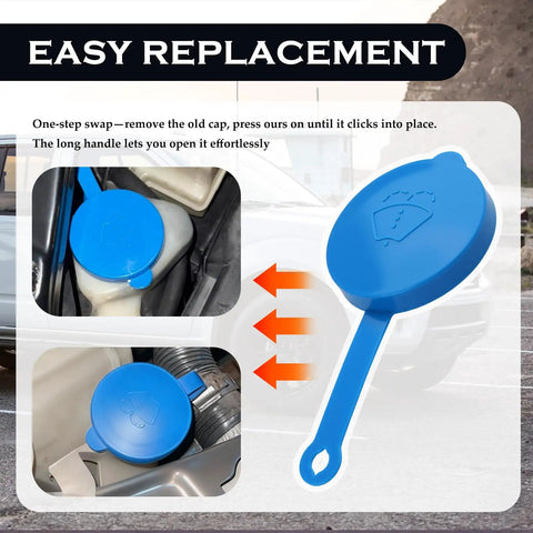 Durable Windshield Washer Fluid Cap Replacement For Nissan Titan Maxima G20 G35 And Infiniti Models OEM Style shown in use