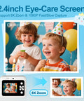 Dope Kids Instant Print Camera With 32GB Card Includes 4 Photo Paper Rolls 2.4-inch screen, kids taking birthday photos