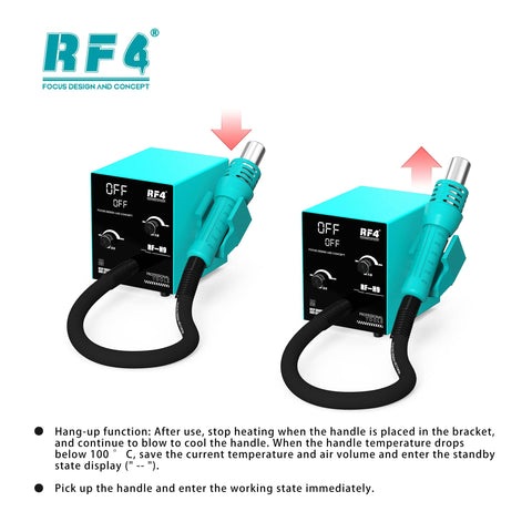 Pro Grade Intelligent Hot Air Soldering Station With Digital Display And Overheat Protection, showing setup and safety tips