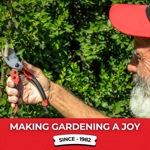 Person using S821A Bypass Pruning Shears For Small To Medium Hands That Make Clean, Snappy Cuts, Professional Sharp Secateurs