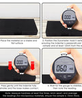 Portable Digital Hardness Tester 0 To 100 HD Shore D Durometer With Large LCD Display For Rubber Tires Plastics Thermoplastics Flooring And Bowling Balls Data Hold Zero Calibration Button Boss Level Accuracy Easy No Brainer To Use, in case set