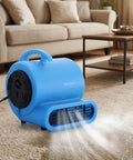Industrial Air Mover Fan For Water Damage Restoration And Carpet Drying, 1/2 HP, 2800 CFM, heavy duty floor dryer in living room