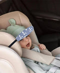 Infant in car seat wearing Two Pack Baby Head Support For Car Seat And Stroller Cozy Soft Breathable Cotton Neck Support