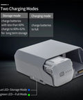 Two-Way Drone Charger Hub For DJI Air 3S And Air 3 Batteries, Fast Charge And Storage Mode, showing two charging modes chart