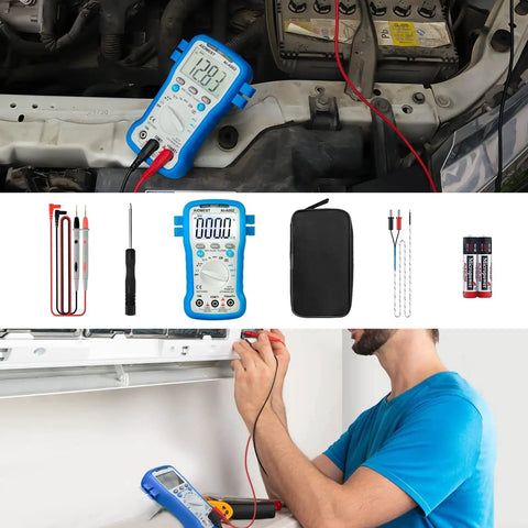 Go-To All-In-One 6000 Counts TRMS Digital Multimeter with auto-ranging used in automotive and electrical testing