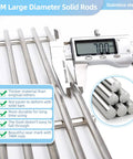 7MM large diameter solid stainless steel rods measuring 7mm for durable grill grates replacement in Turbo Nexgrill.