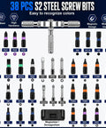 Magnetic 40 In 1 Screwdriver Set With Ratchet And T Handle Go To Tool with S2 Steel Bits for PH SL Torx Hex U Shaped and PZ display